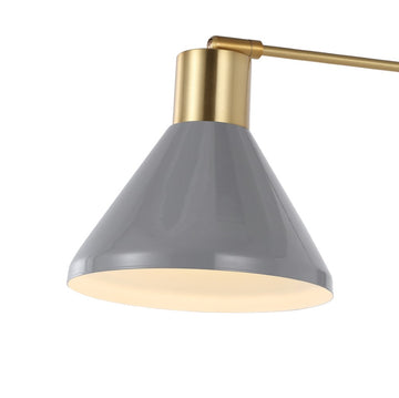 Max 20.5" Swing Arm Modern Midcentury Iron USB Charging Port LED Sconce - JONATHAN Y